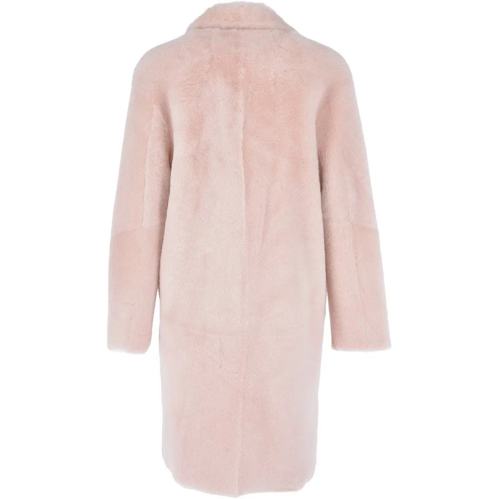 Baby Pink 3/4 Shearling Fur Coat: Mikayla