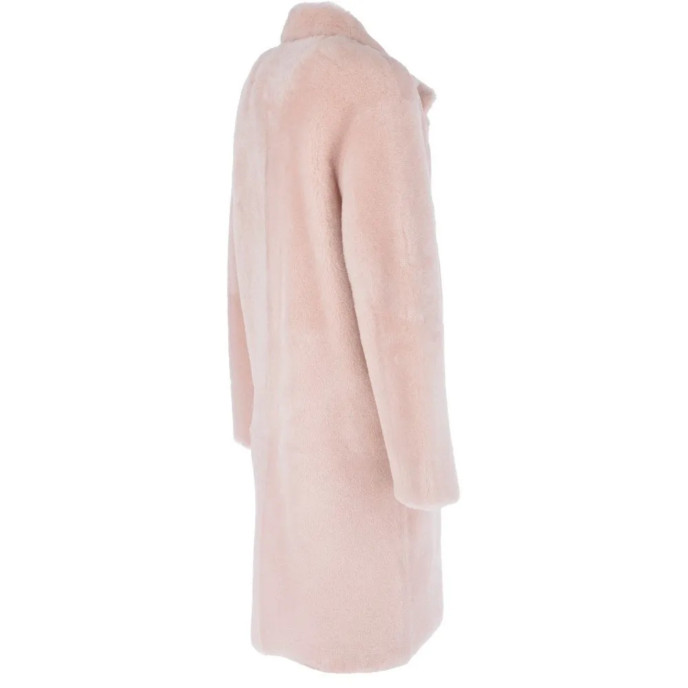 Baby Pink 3/4 Shearling Fur Coat: Mikayla