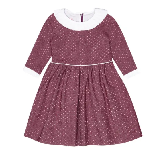 Polka Dot Frill Collar Dress by La Coqueta for 9-Year-Olds