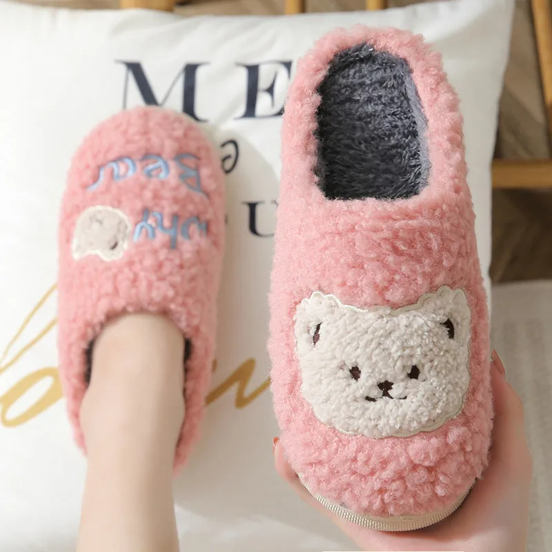 Adorable Bear Fleece Slippers