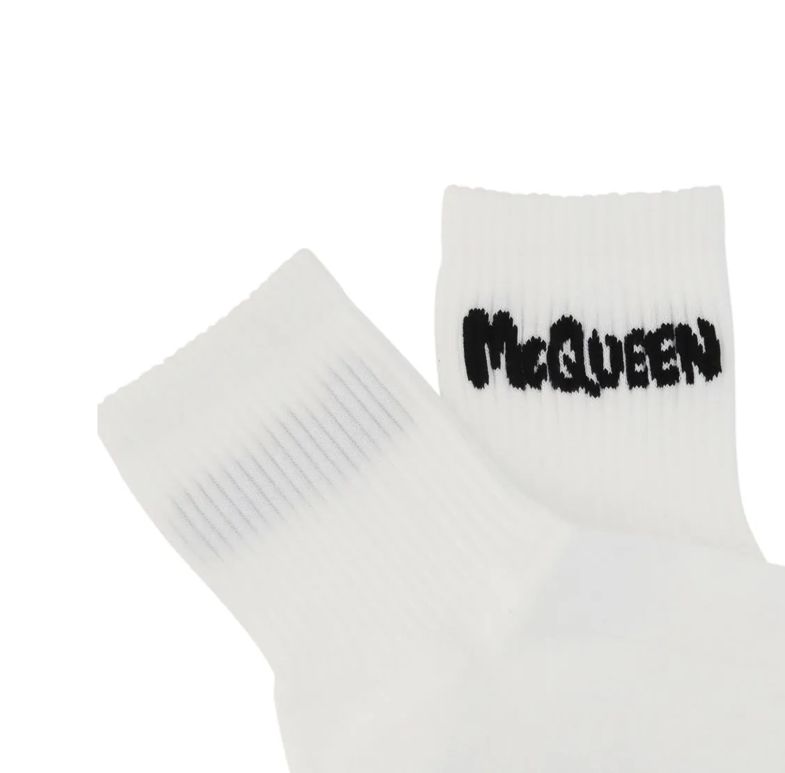 Graffiti Logo Intarsia Socks by Alexander McQueen