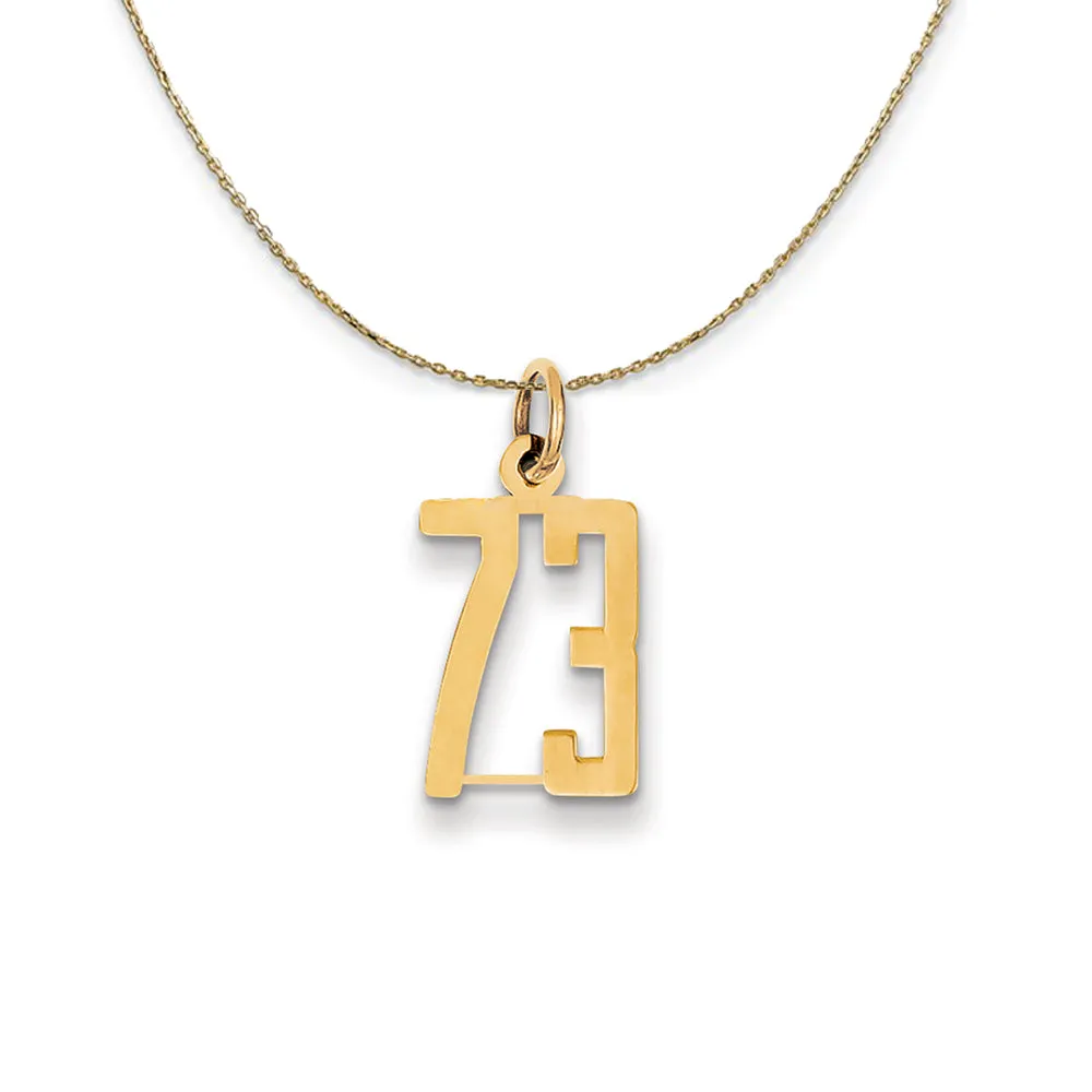 Number 73 Pendant Necklace