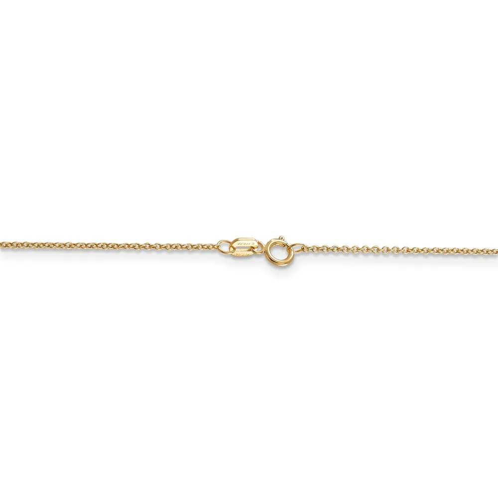 Yellow Gold Alumni Small Elongated Number 97 Necklace