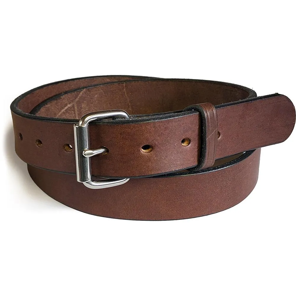 Dark Brown Amish Full Grain Leather Belt