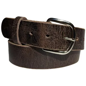 Amish Chocolate Brown Leather Belt