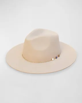 Angele Merino Fedora With Chain