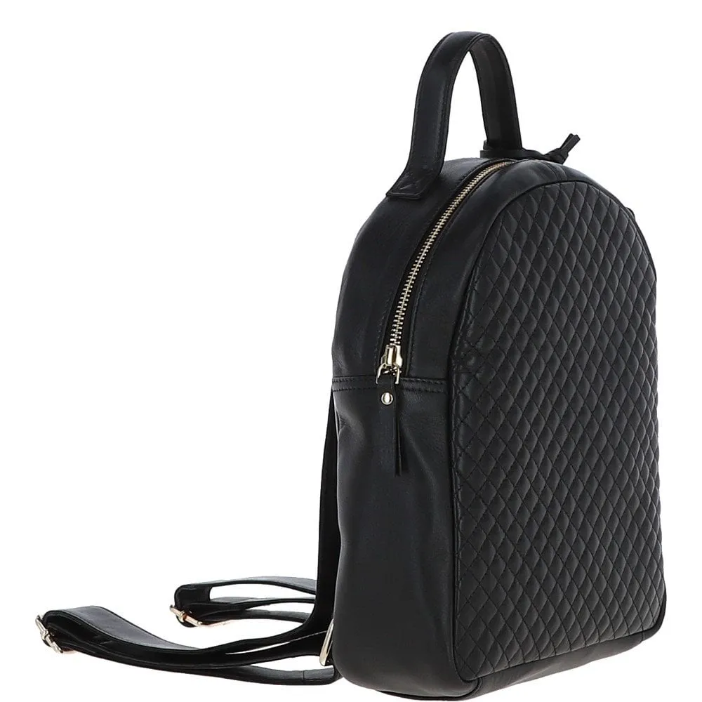 Ashwood Leather Quilted Black Backpack