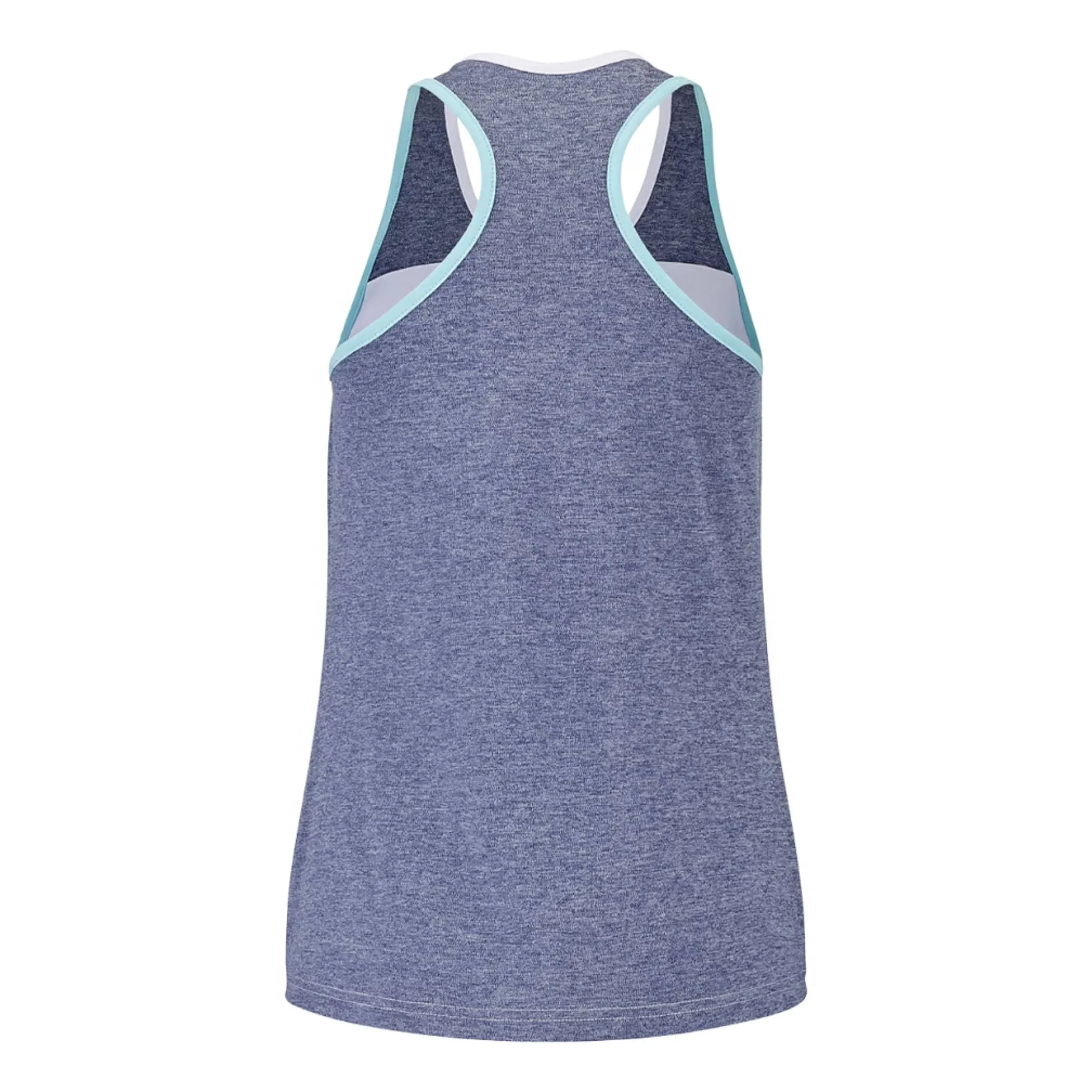 White and Heather Blue Tank Top for Women