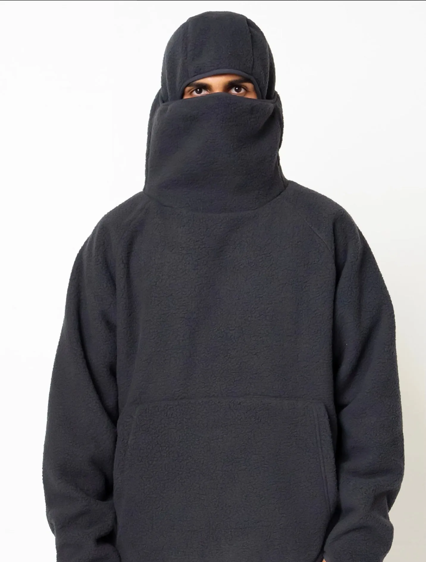 Balaclava Style Sherpa Sweatshirt