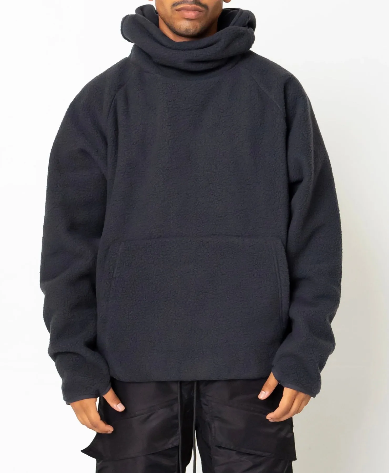 Balaclava Style Sherpa Sweatshirt