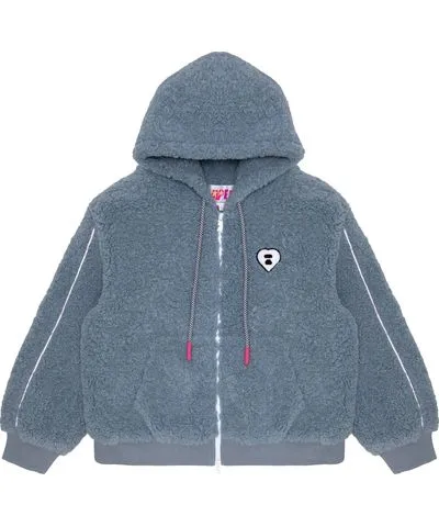 BAPE Apee Sherpa Hoodie Jacket Ladies