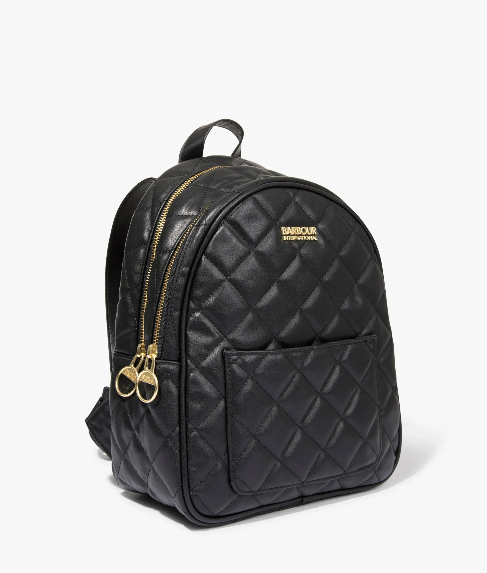 Barbour International Black Uxbridge Quilted Backpack for Women