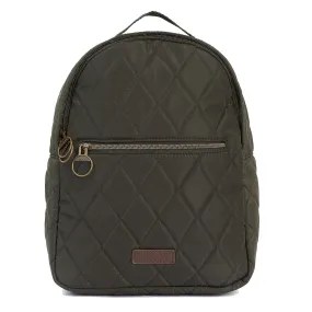 Barbour Olive Quilted Backpack