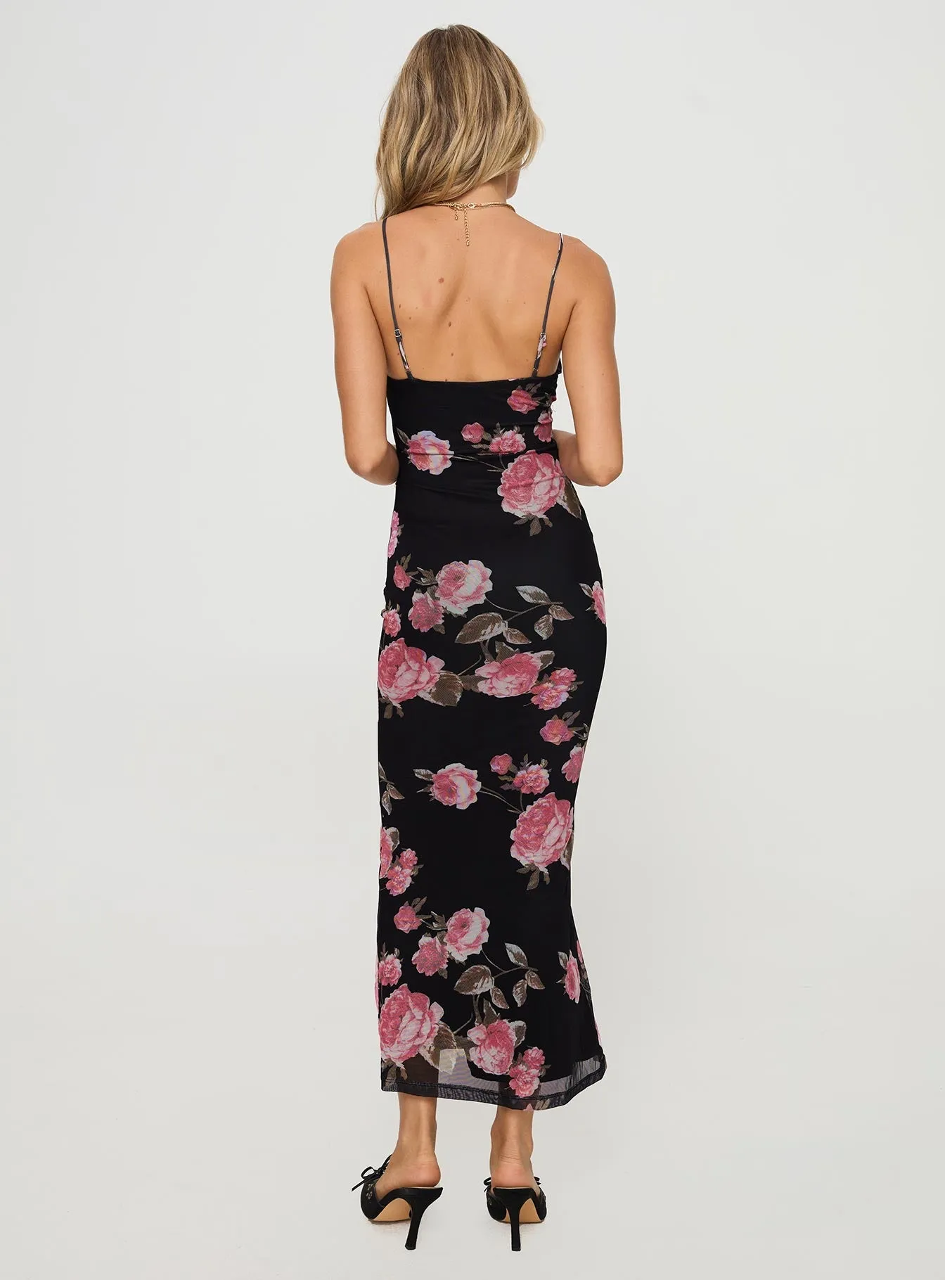 Black / Floral Manolis Maxi Dress