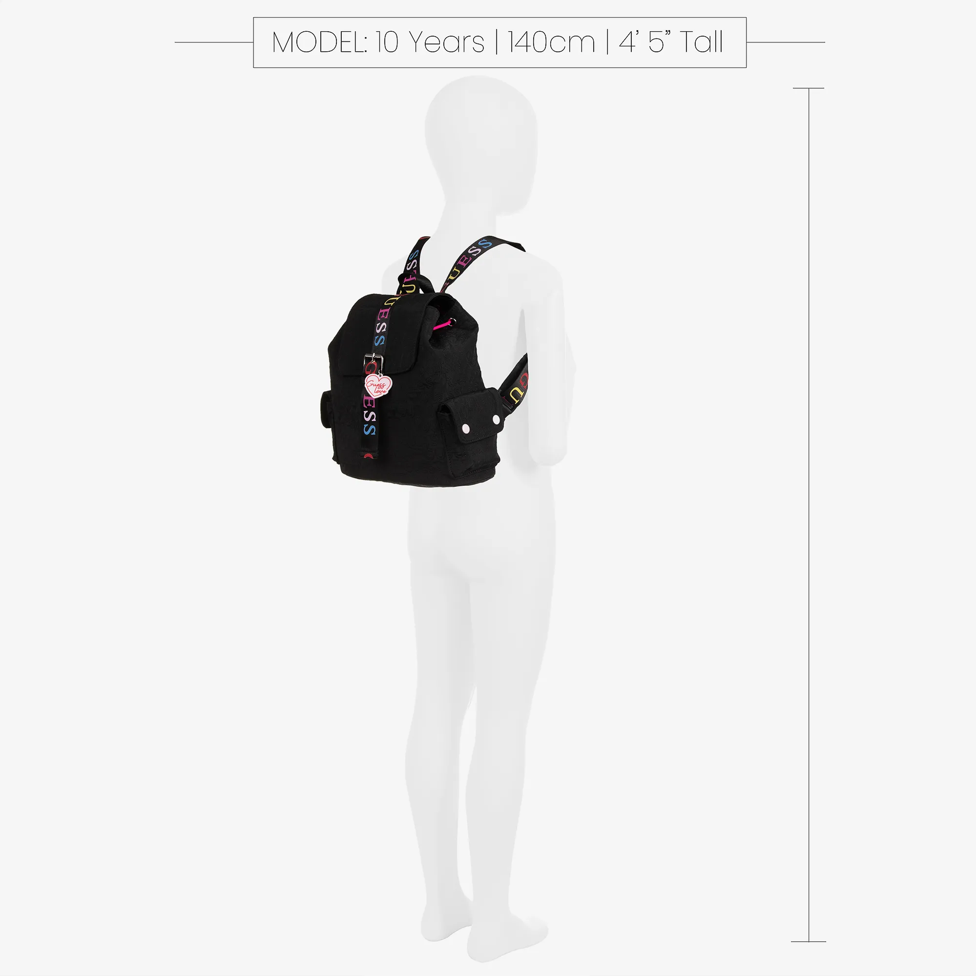 Black Quilted Backpack for Girls