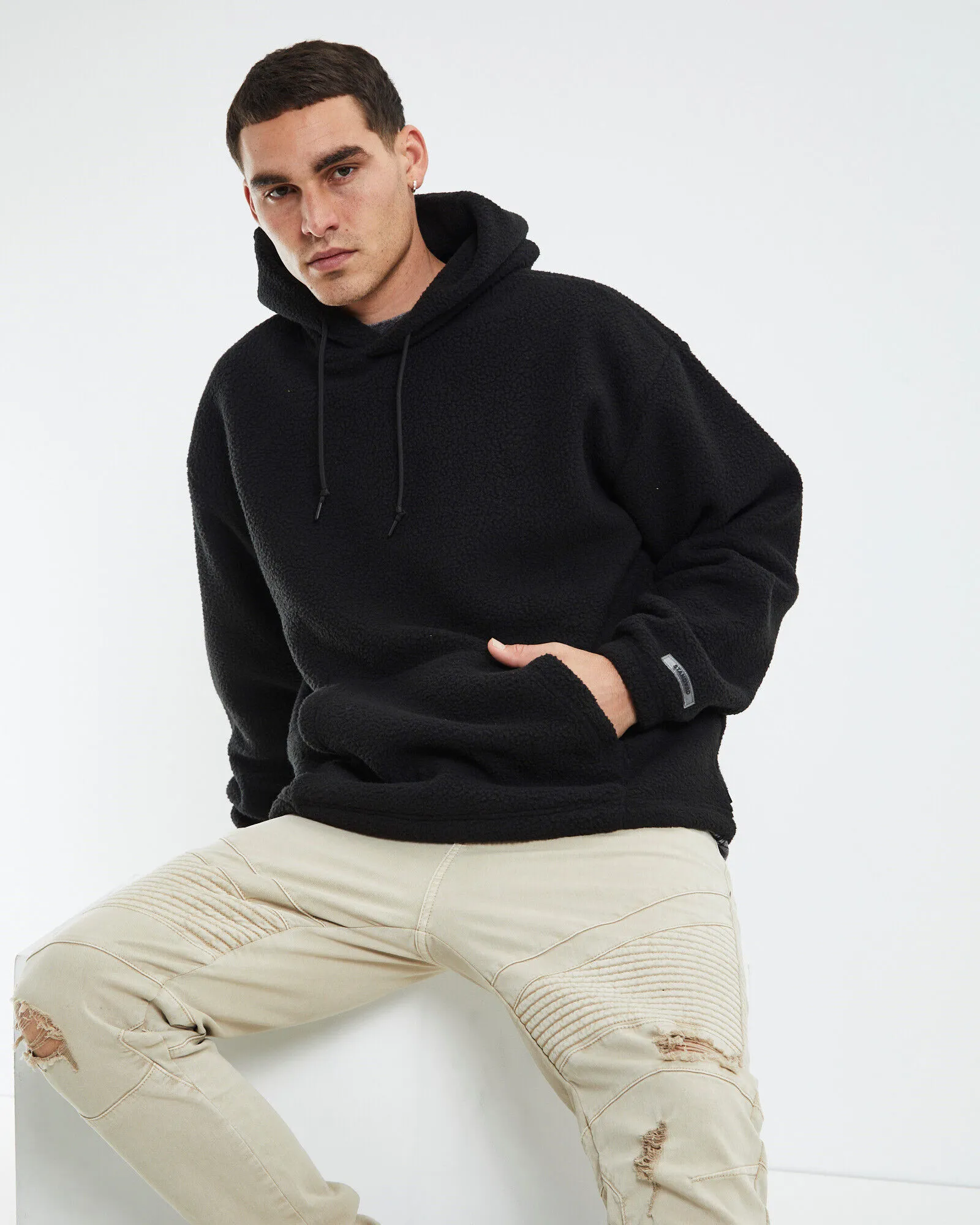 Black Standard Montauk Sherpa Hoodie