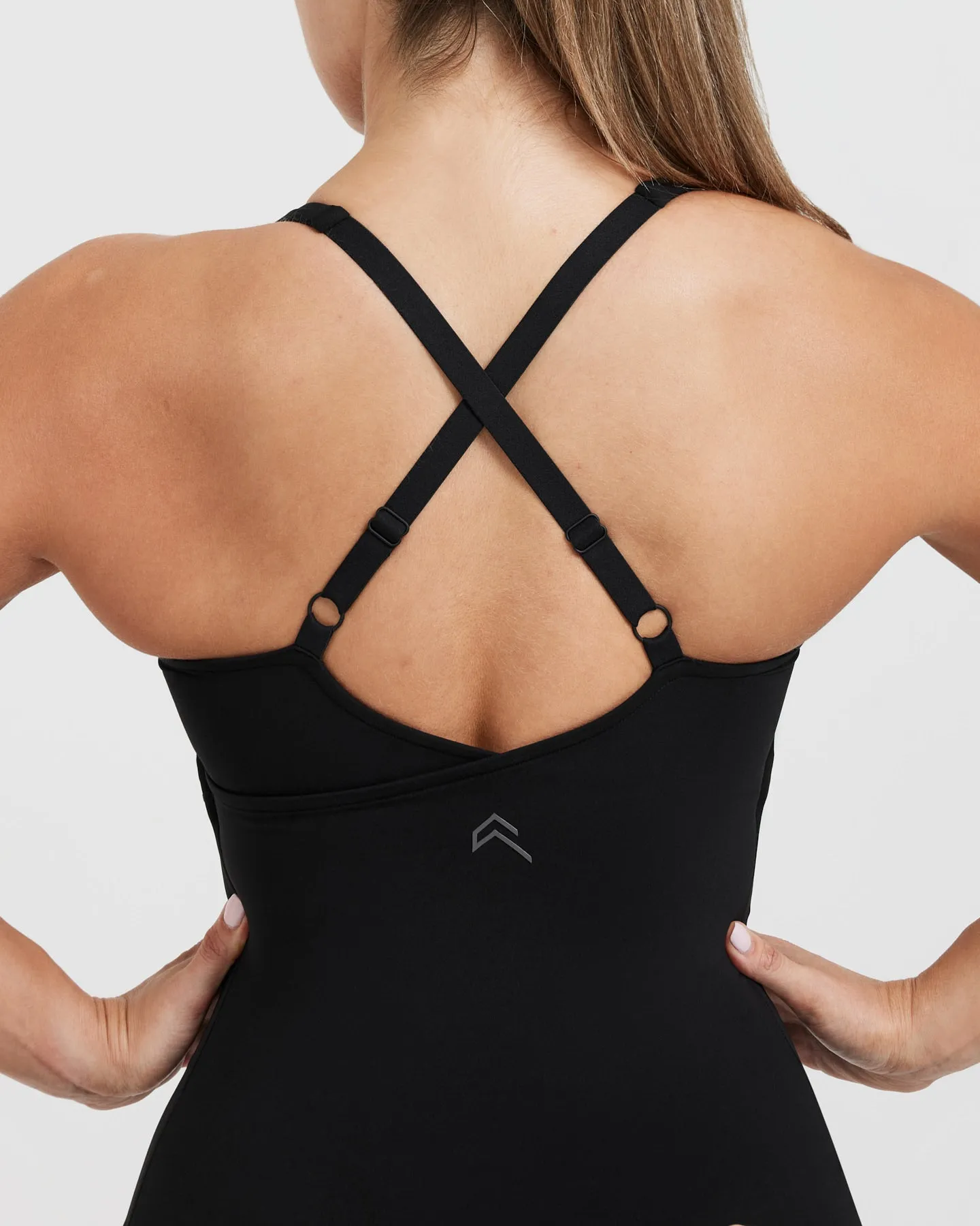 V-Neck Cross Back Vest Black