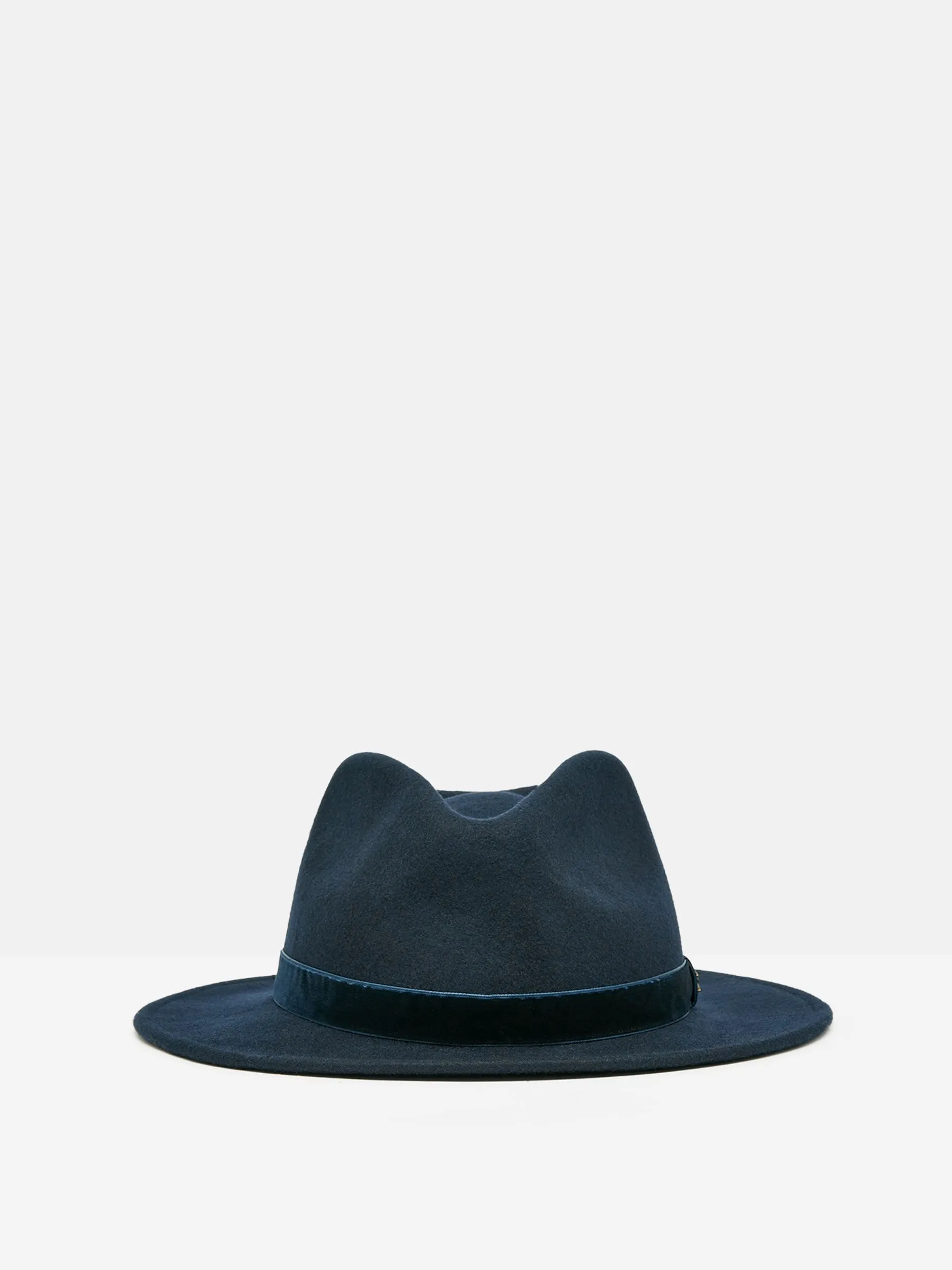 Blue Wool Fedora Hat