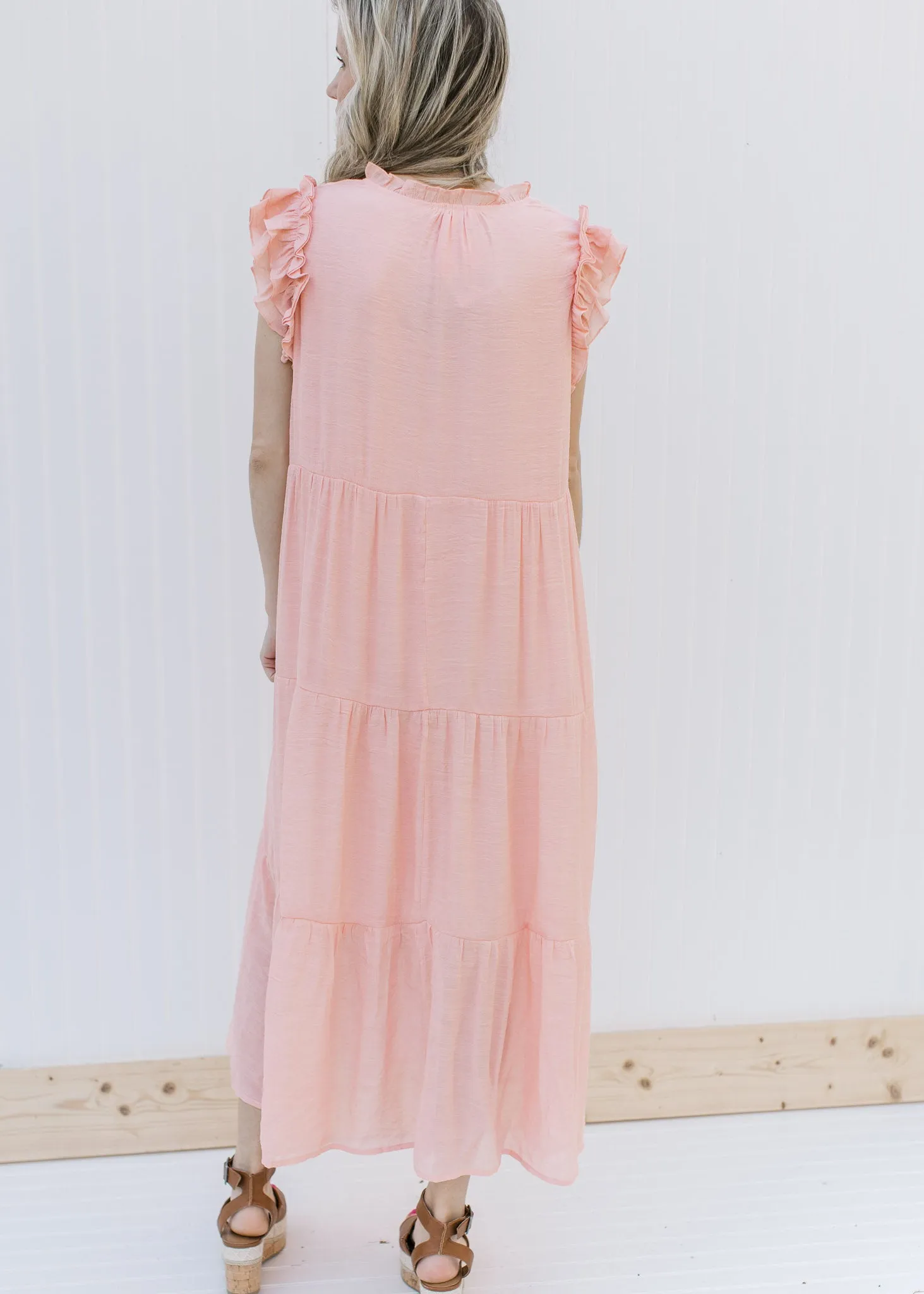 Blush Dress with Ruffles