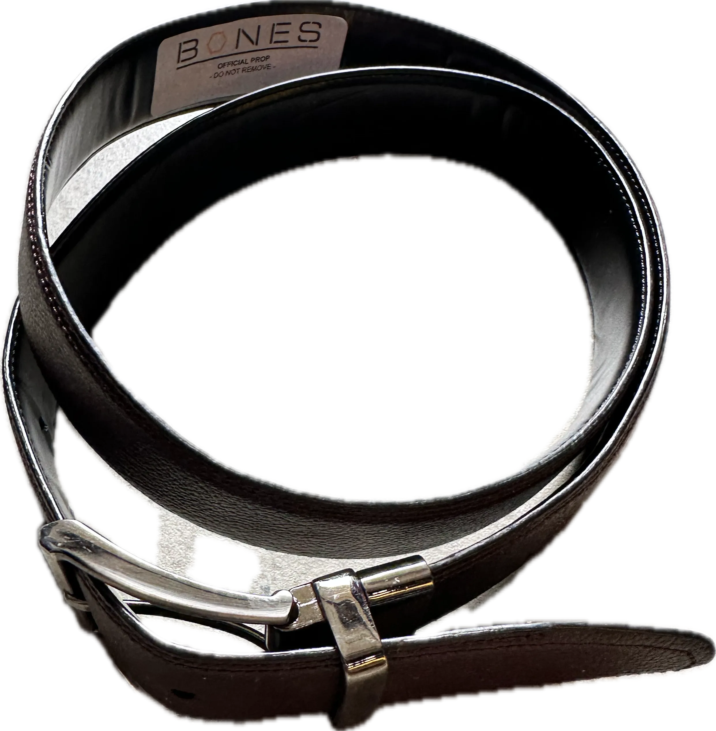 BONES: Agent Booth's Black Leather Belt (36)