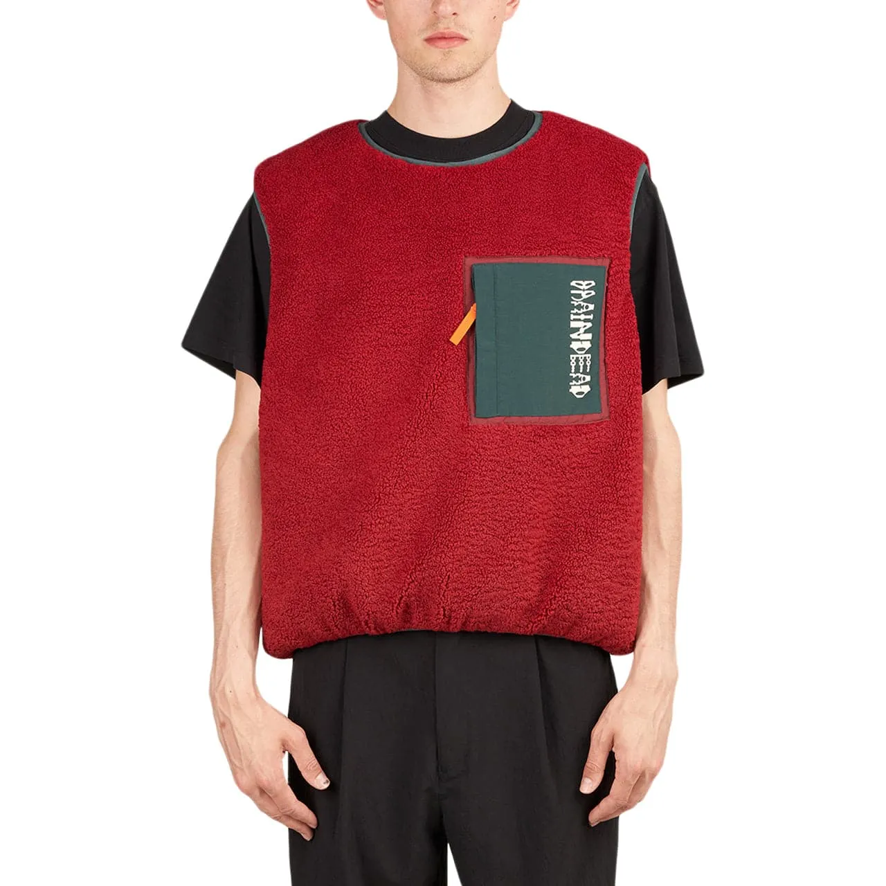 Brain Dead Ghost Sherpa Vest Red