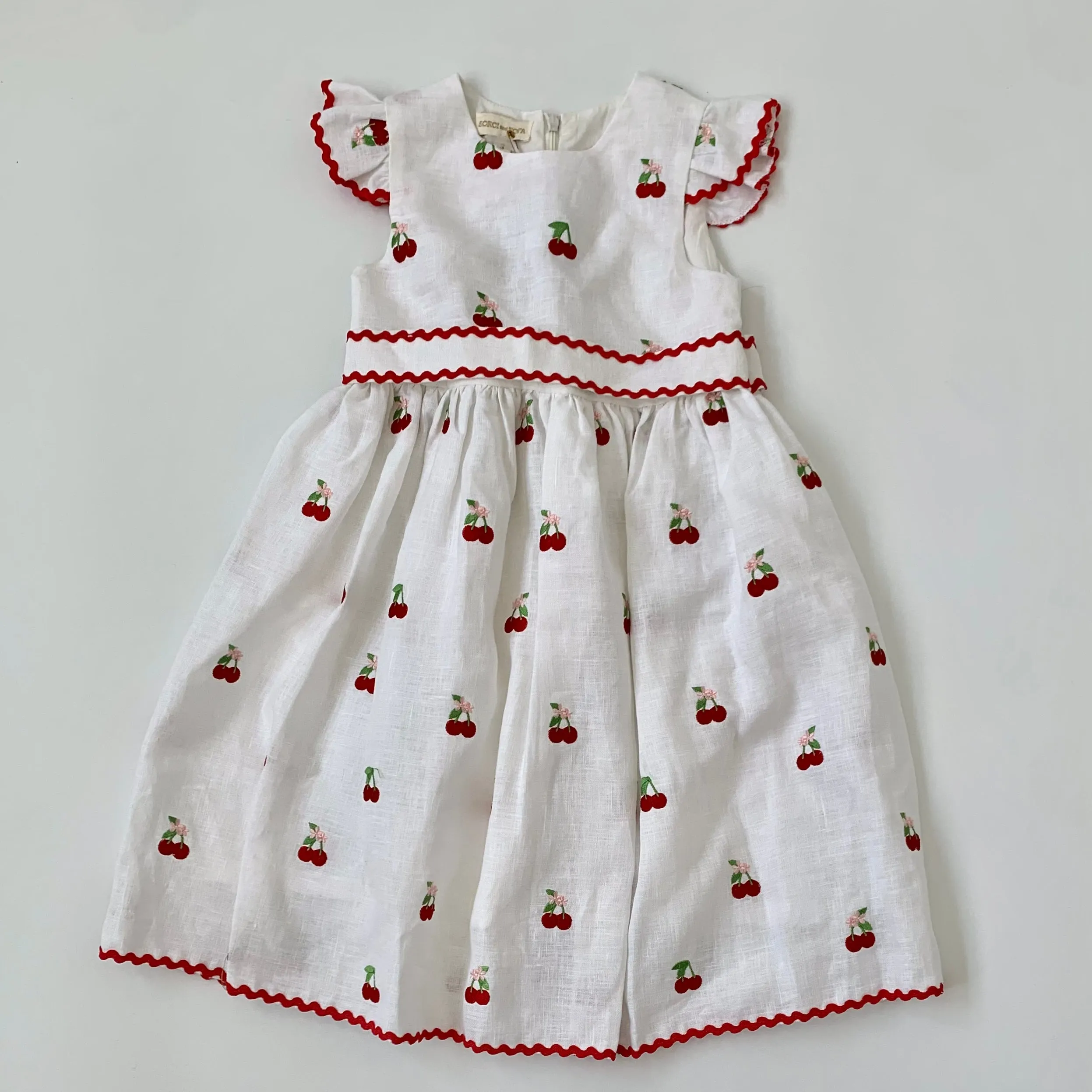 Brand New Cherry Print Linen Dress: 3 Years