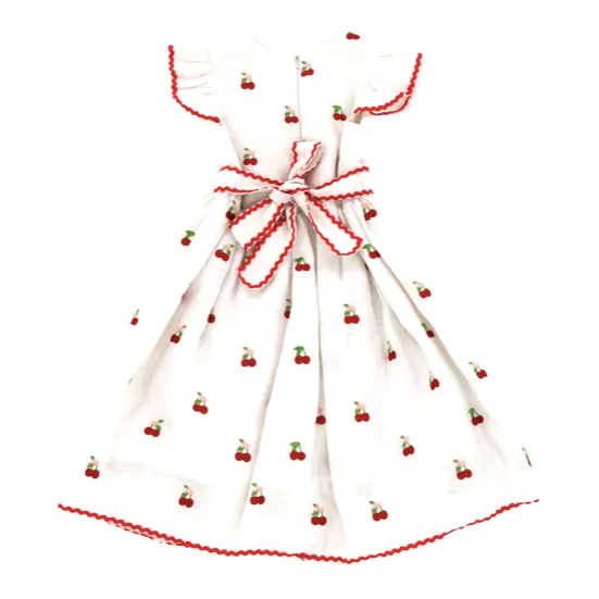 Brand New Cherry Print Linen Dress: 3 Years