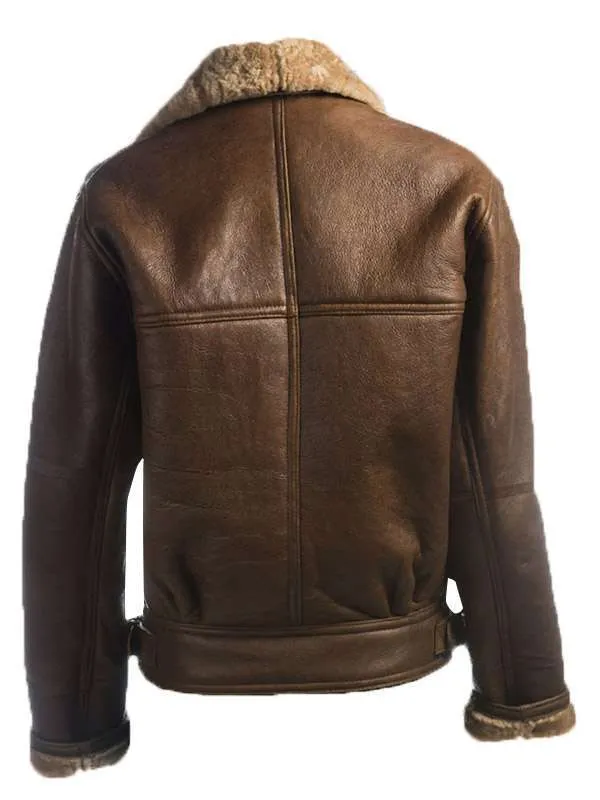 Brown B3 Shearling Leather Jacket