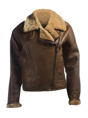 Brown B3 Shearling Leather Jacket