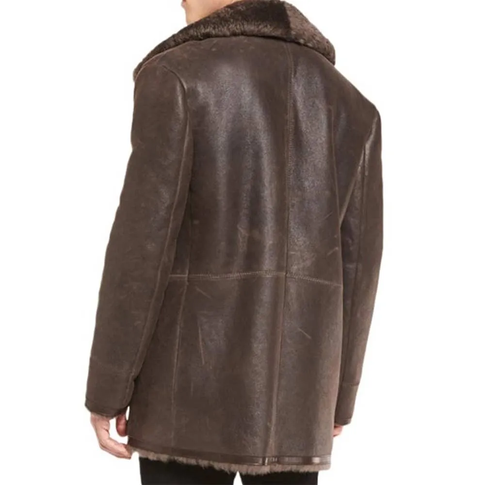 Shearling Leather Coat James Mcavoy Atomic Blonde Brown