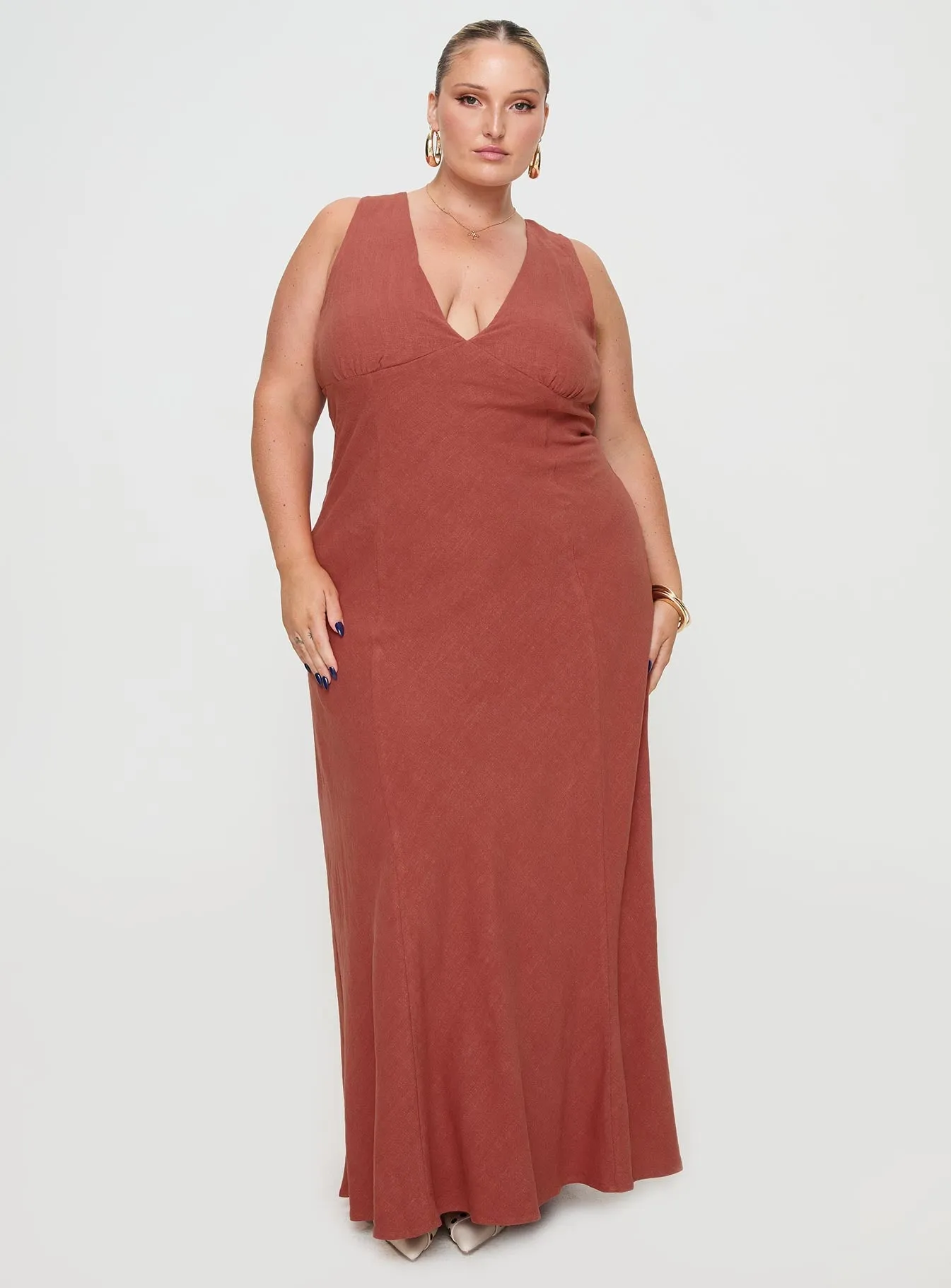 Burnt Rust Maxi Dress