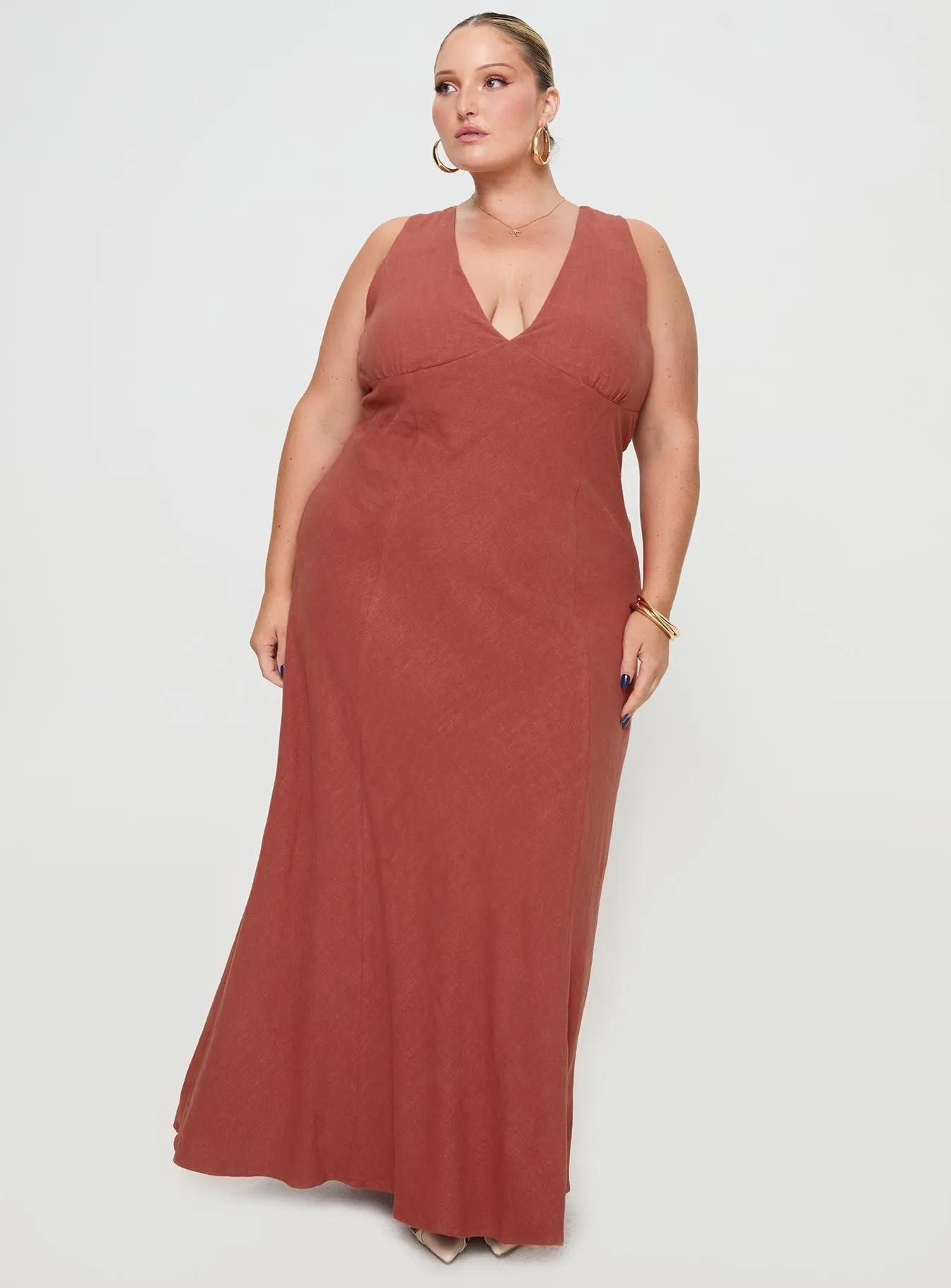 Burnt Rust Maxi Dress