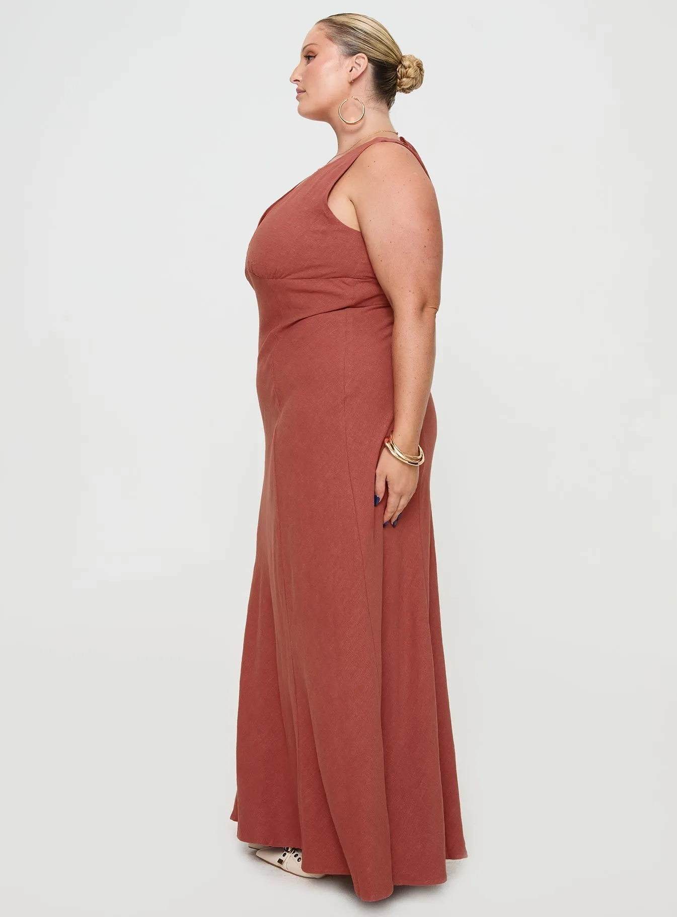 Burnt Rust Maxi Dress