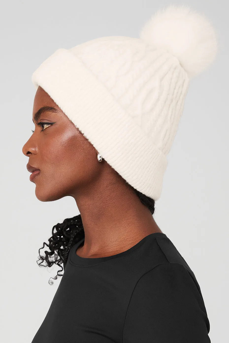 Ivory Knit Beanie