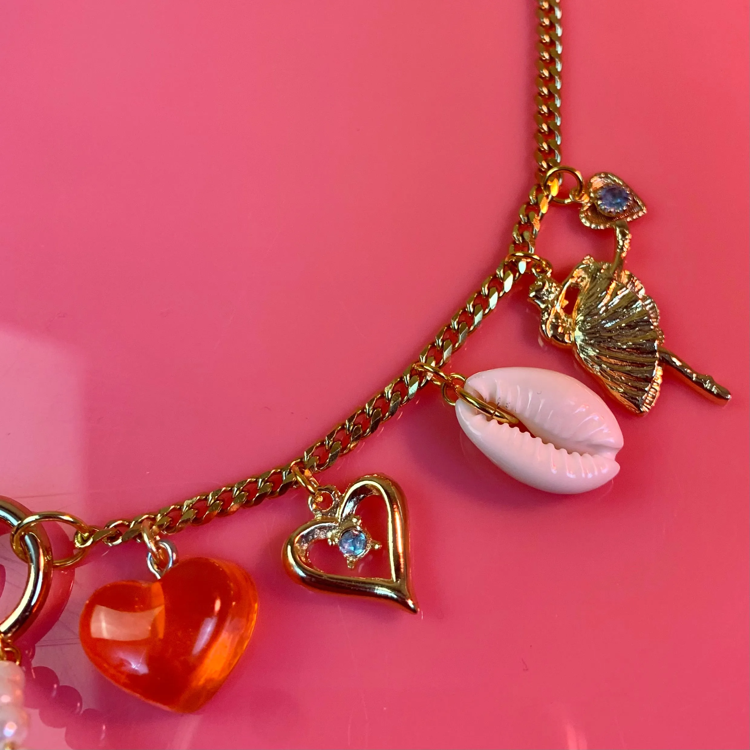 Romantic Love Ballet Charm Necklace