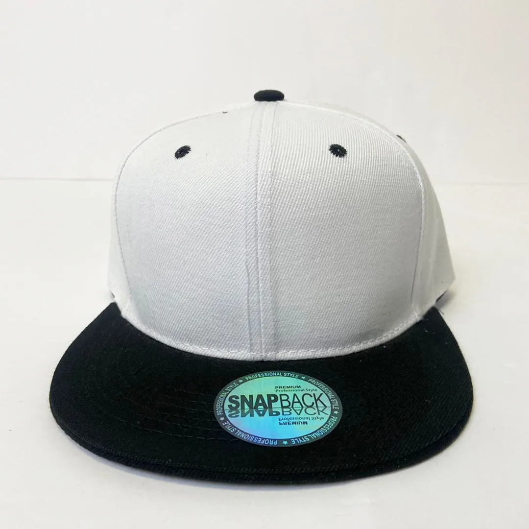 Classic Two Tone 5 Panel Snapback Hat