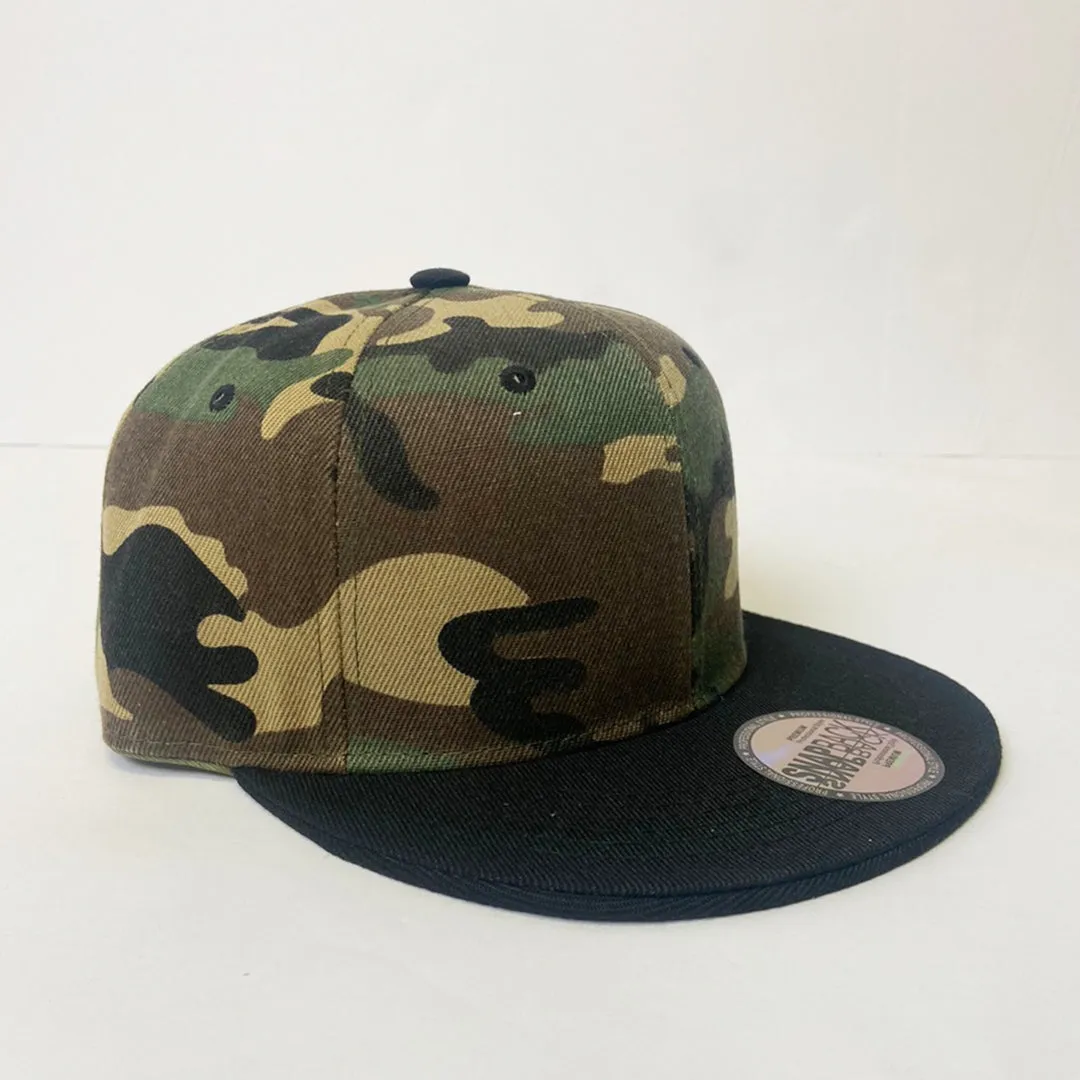 Classic Two Tone 5 Panel Snapback Hat