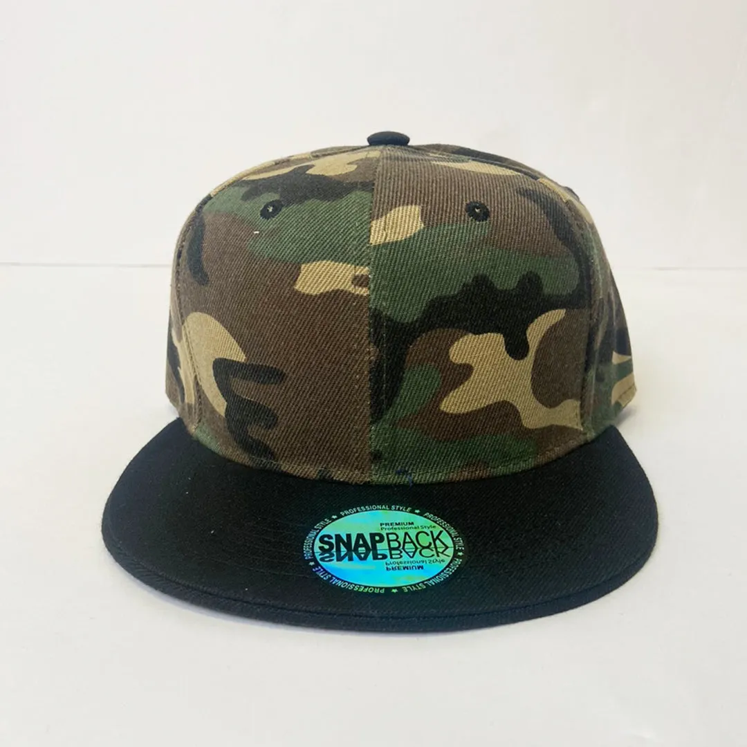 Classic Two Tone 5 Panel Snapback Hat