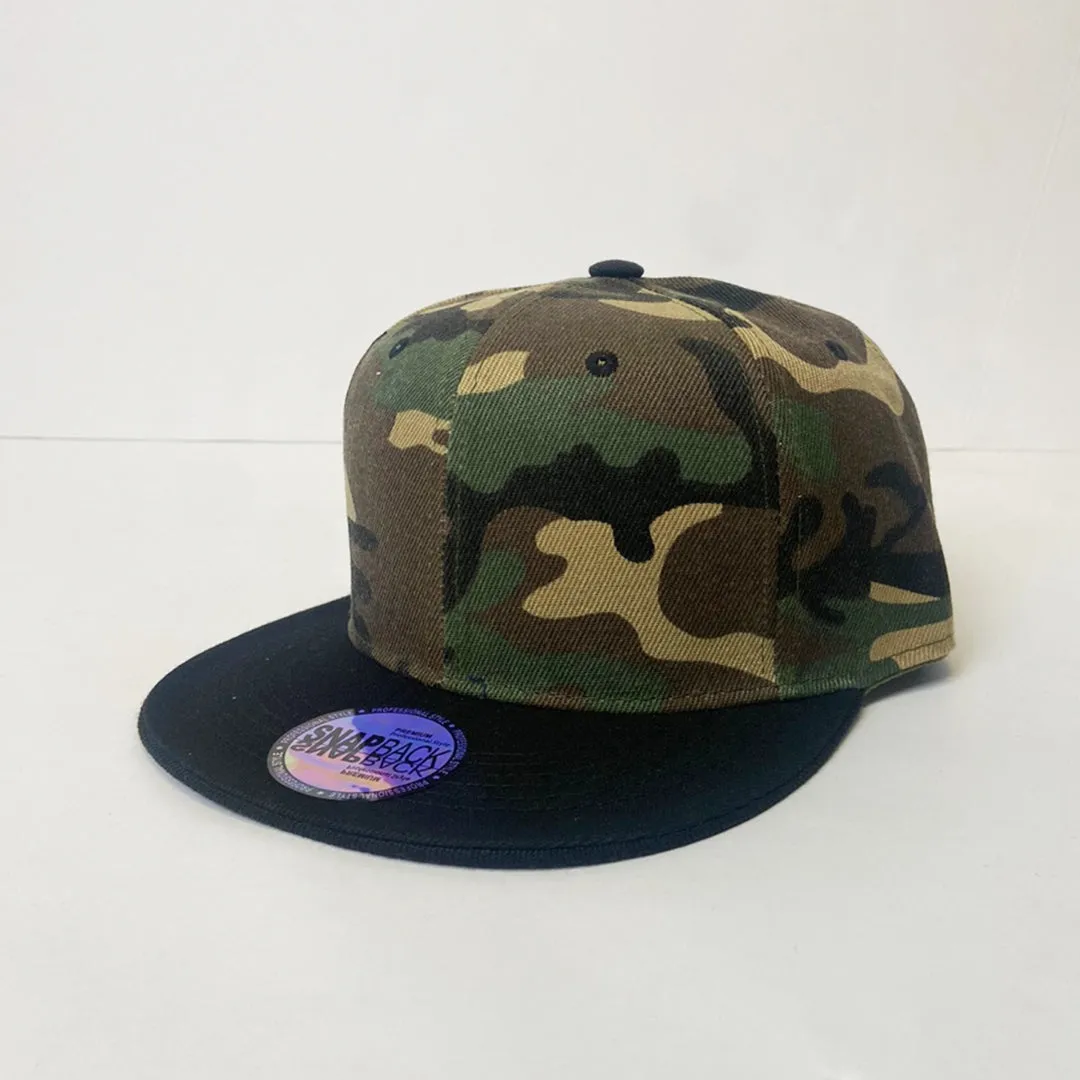 Classic Two Tone 5 Panel Snapback Hat