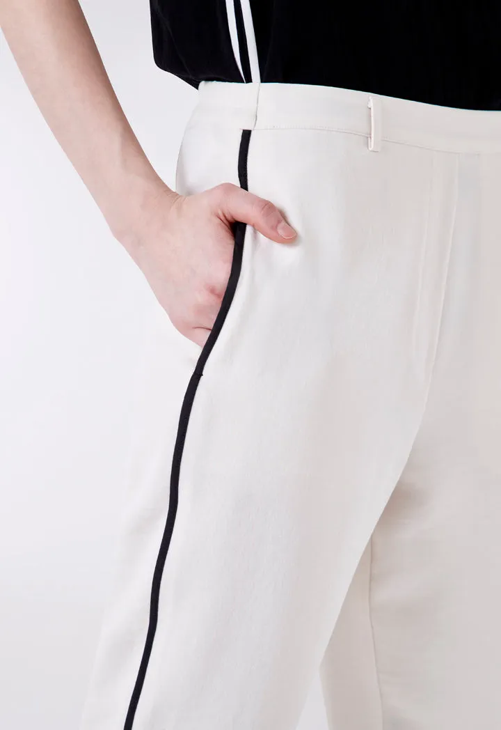 Trouser with Contrast Side Piping Trim