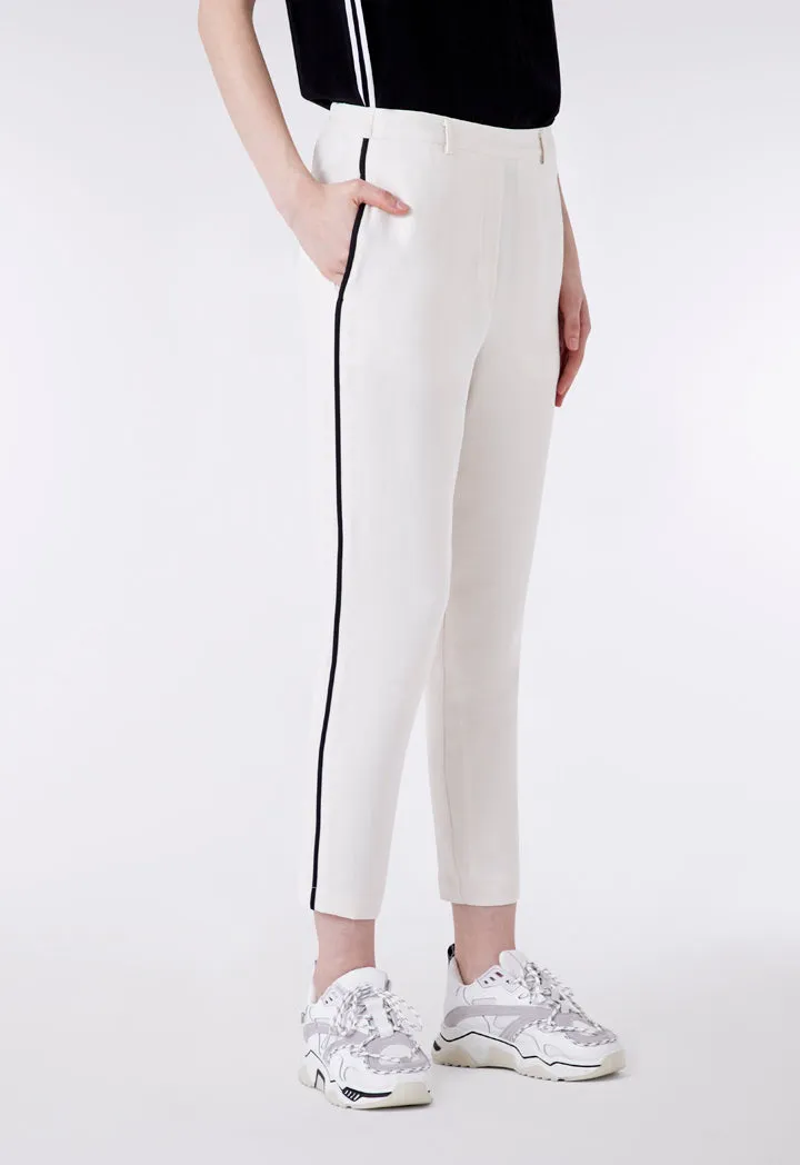 Trouser with Contrast Side Piping Trim