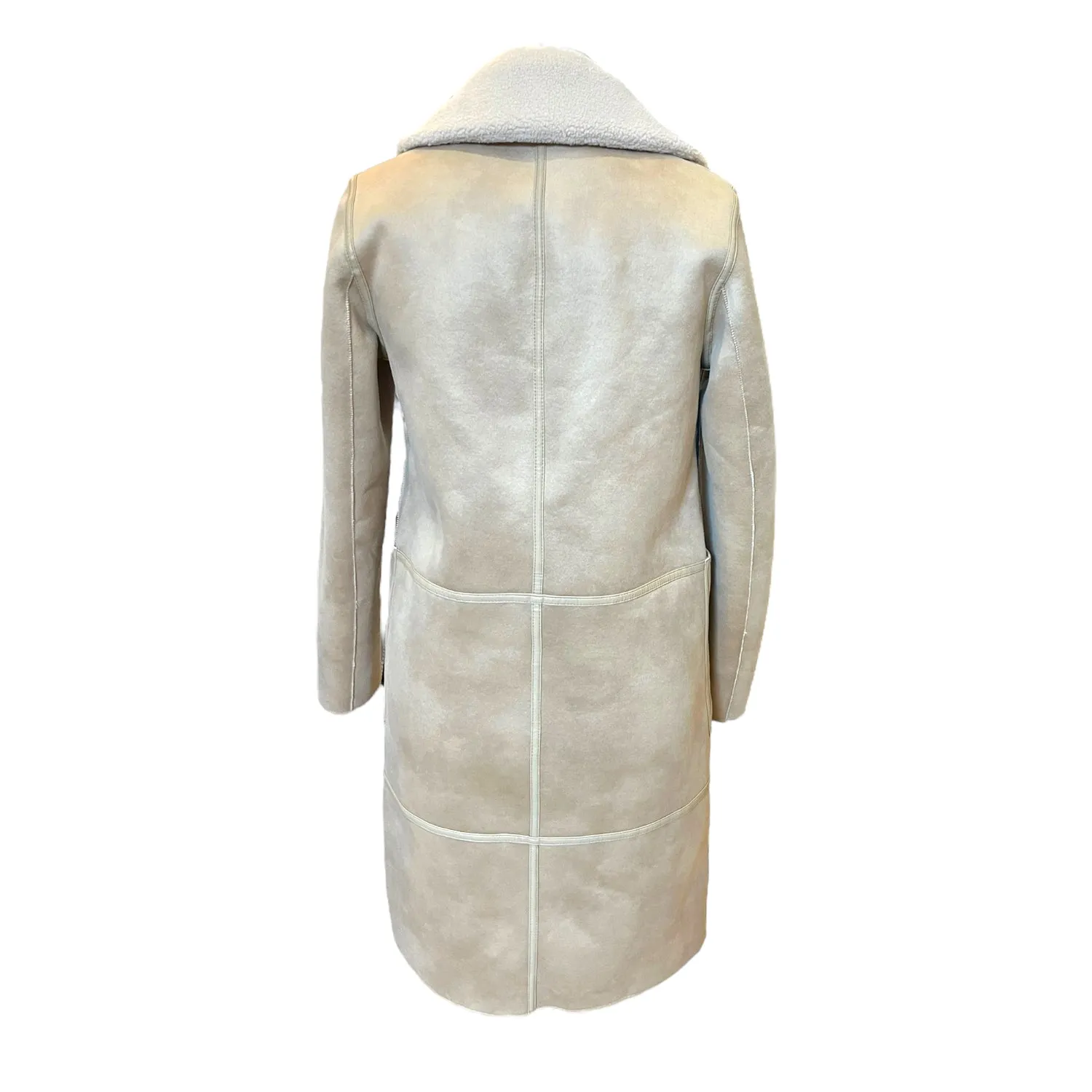 Cream Reversible Shearling Coat