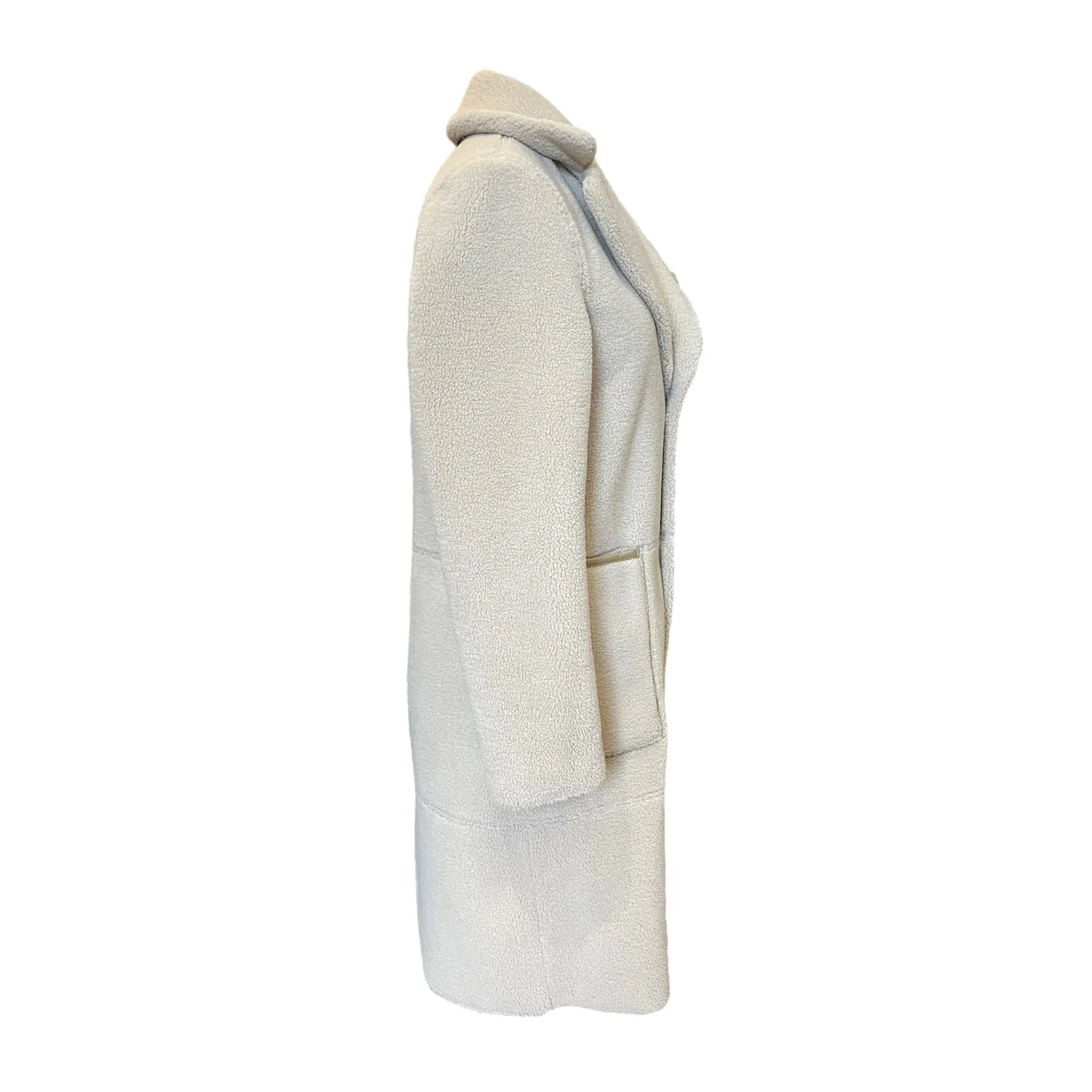 Cream Reversible Shearling Coat