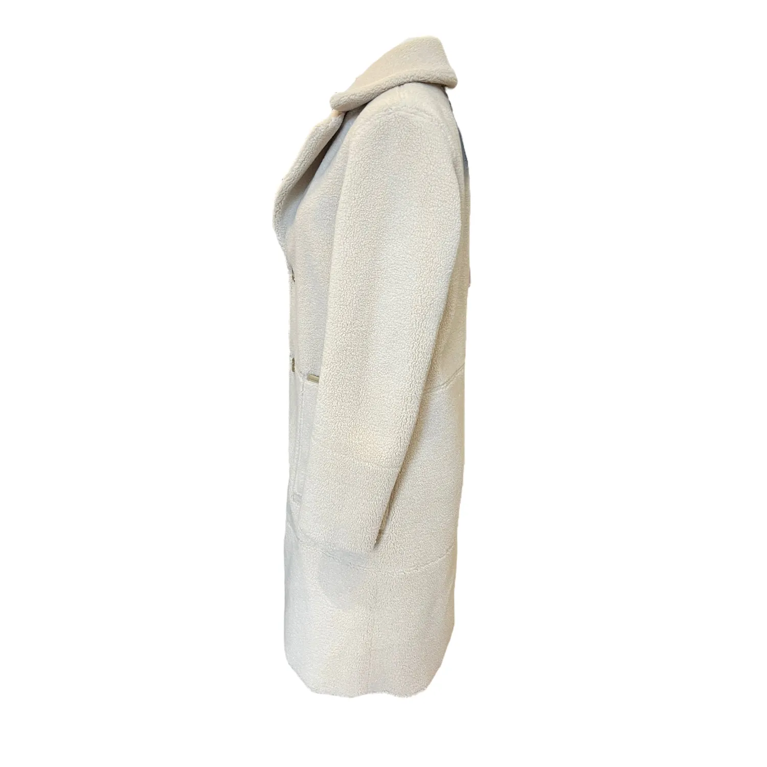 Cream Reversible Shearling Coat