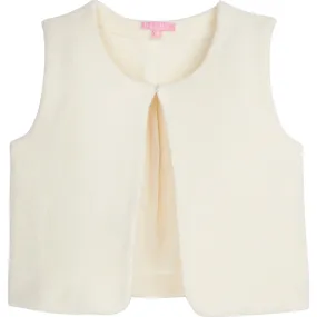 Cream Sherpa Vest by BISBY