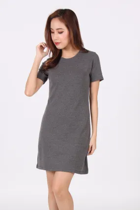 Dark Grey Comfy Tee Dress