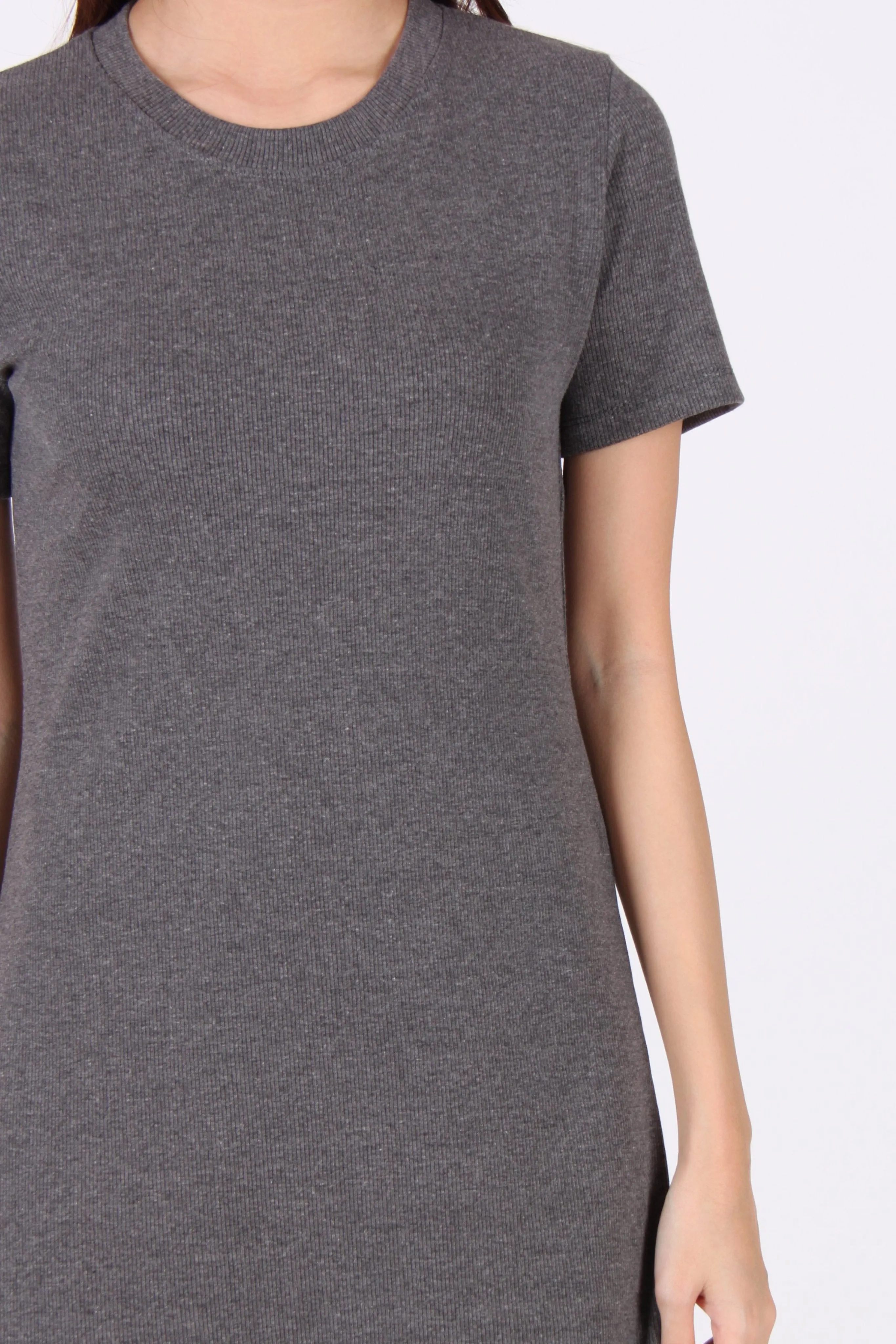 Dark Grey Comfy Tee Dress