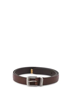 Detailed Buckle Leather Belt