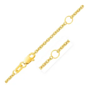 double extendable cable chain in yellow gold 1.9mm