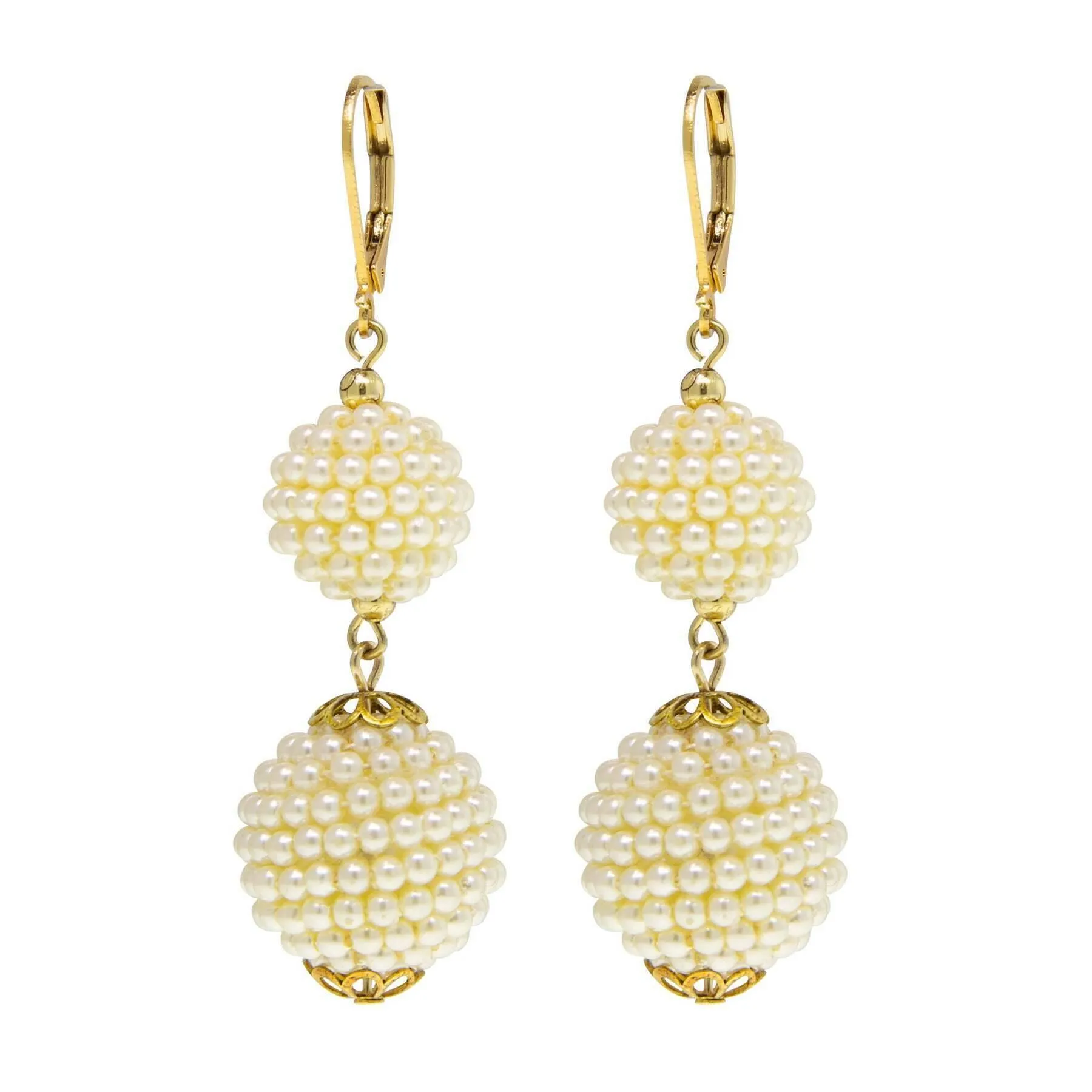 Double Seeded Faux Pearl Earrings